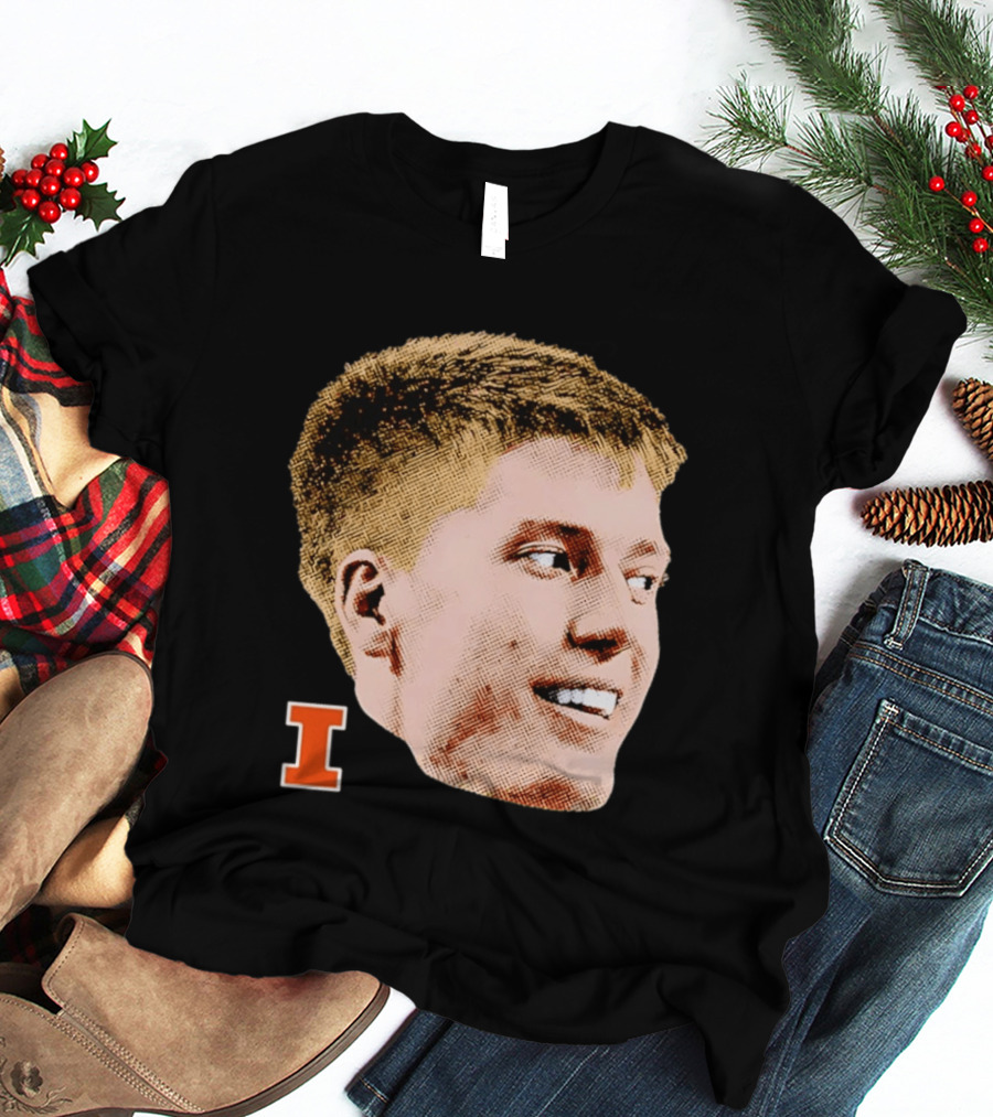 Ben Humrichous Illinois Fighting Illini Big Head I T-Shirt