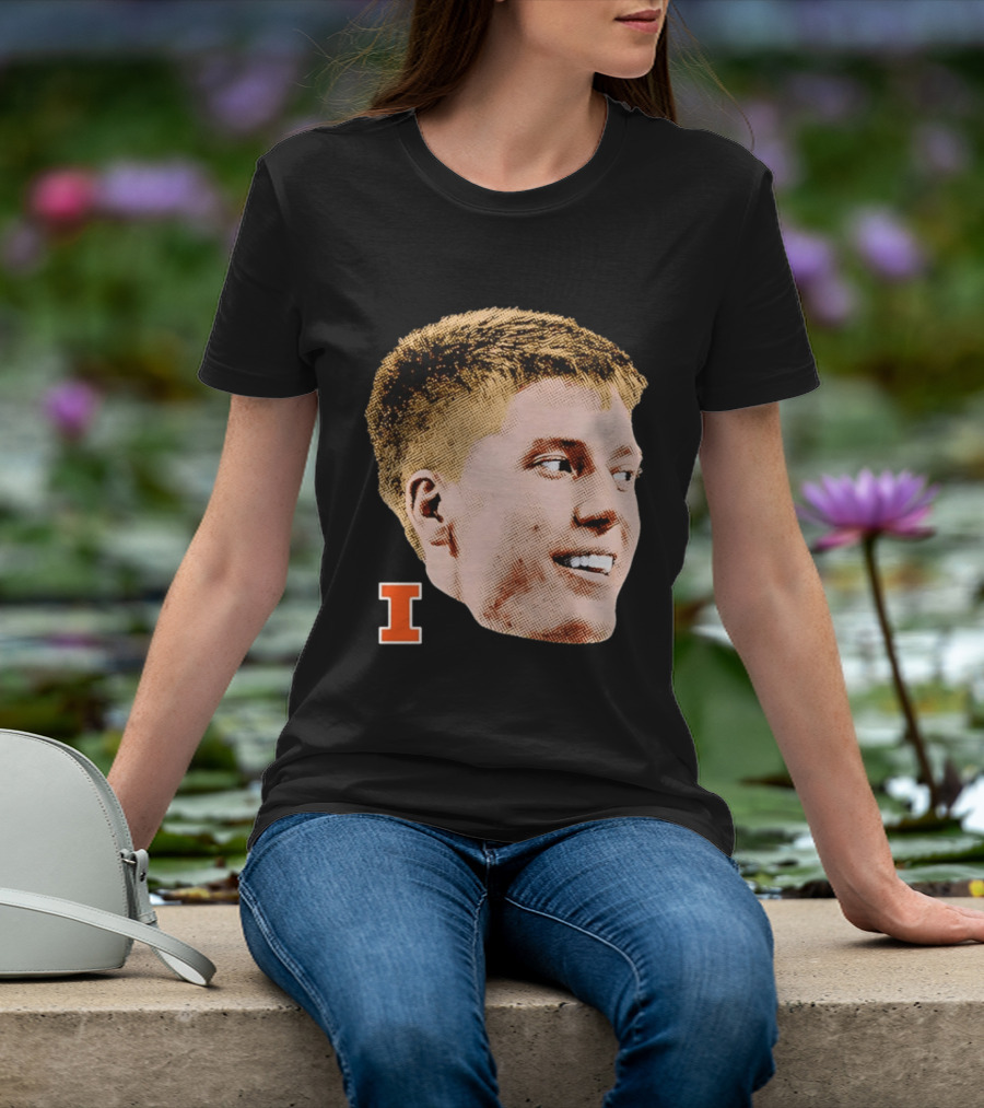 Ben Humrichous Illinois Fighting Illini Big Head I T-Shirt