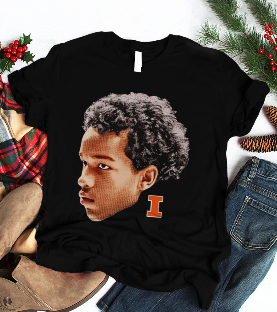 Blake Fagbemi Illinois Fighting Illini Big Head Iconic I T-Shirt