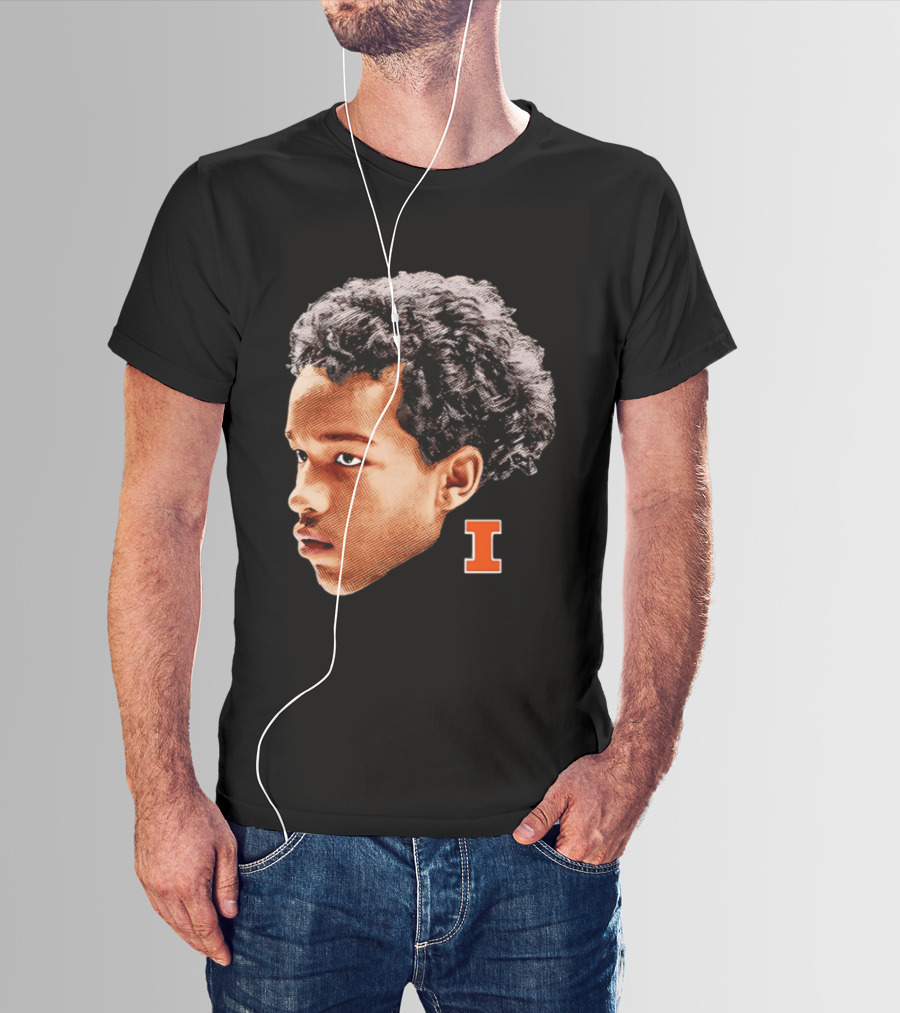Blake Fagbemi Illinois Fighting Illini Big Head Iconic I T-Shirt