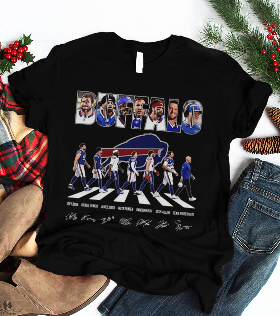 Buffalo Bills Team Walk 2026 Josh Allen Stefon Diggs Matt Milano Micah Hyde Sean McDermott T-Shirt