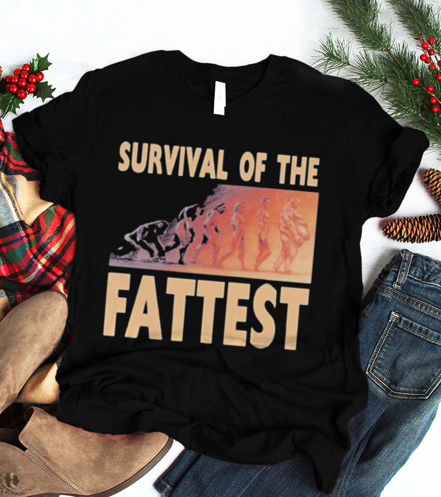 Survival Of The Fattest Evolutionary Humor Fat Wreck Chords T-Shirt