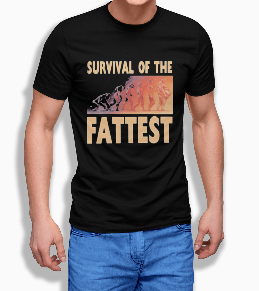 Survival Of The Fattest Evolutionary Humor Fat Wreck Chords T-Shirt
