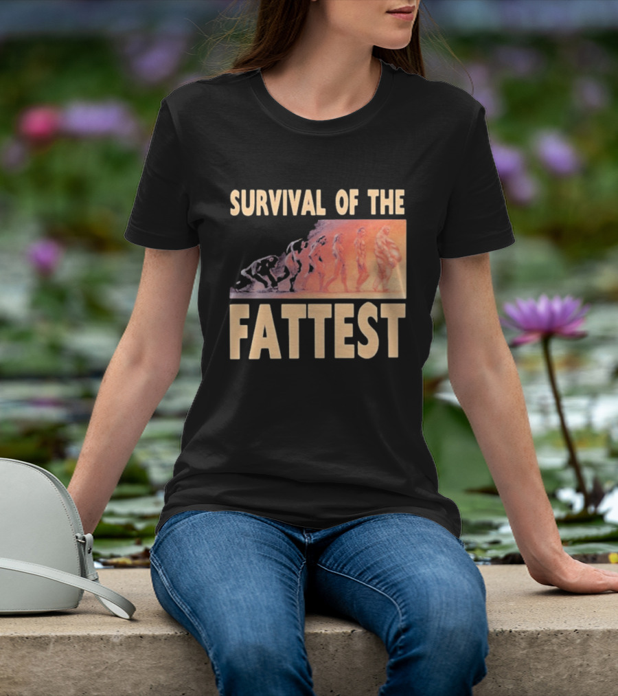 Survival Of The Fattest Evolutionary Humor Fat Wreck Chords T-Shirt