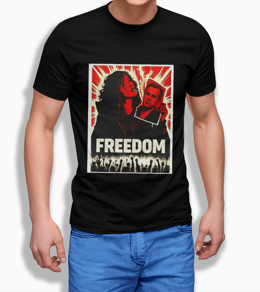 Freedom Expression Red And Black Powerful Political T-Shirt