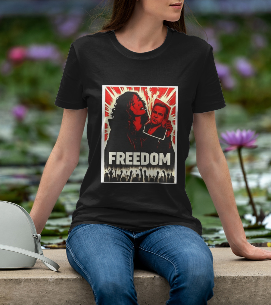 Freedom Expression Red And Black Powerful Political T-Shirt