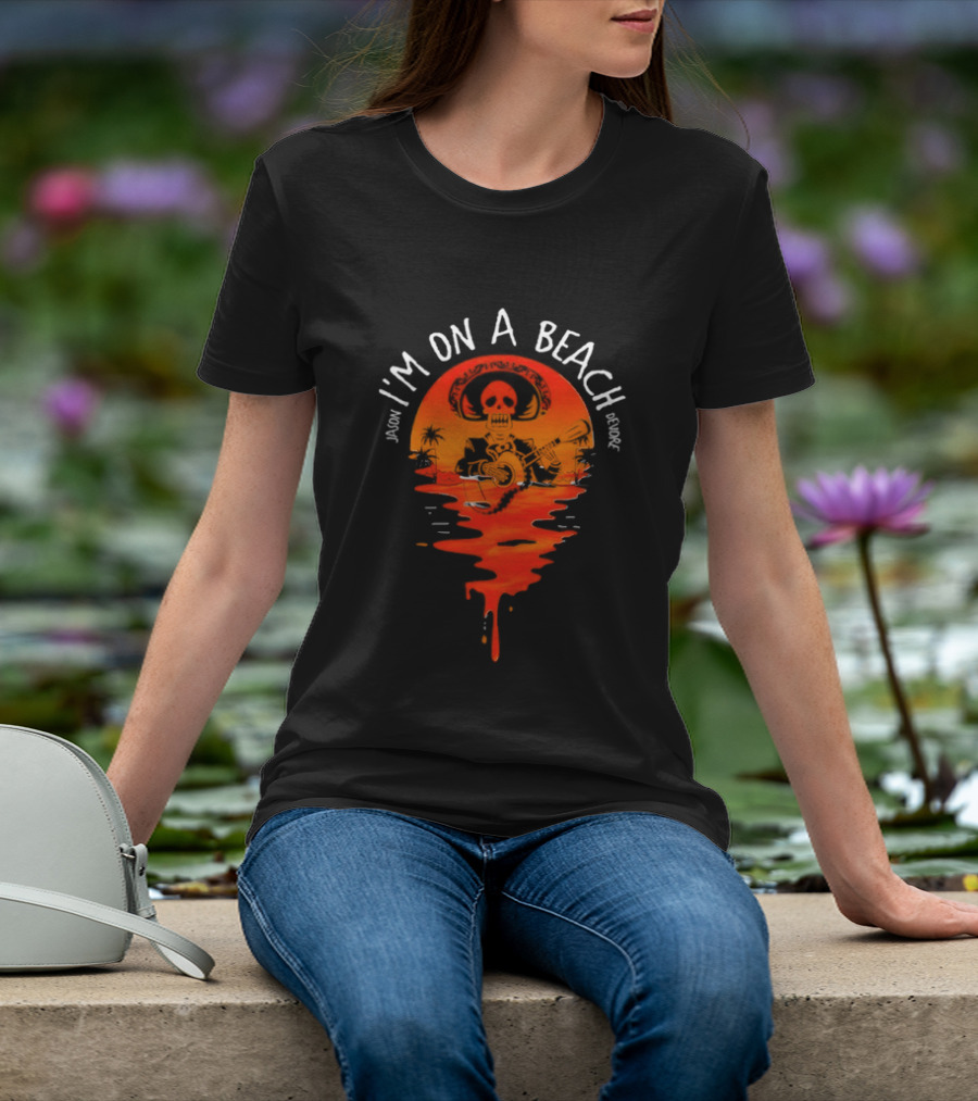 I'm On A Beach Devore Crab Sunset Ocean T-Shirt