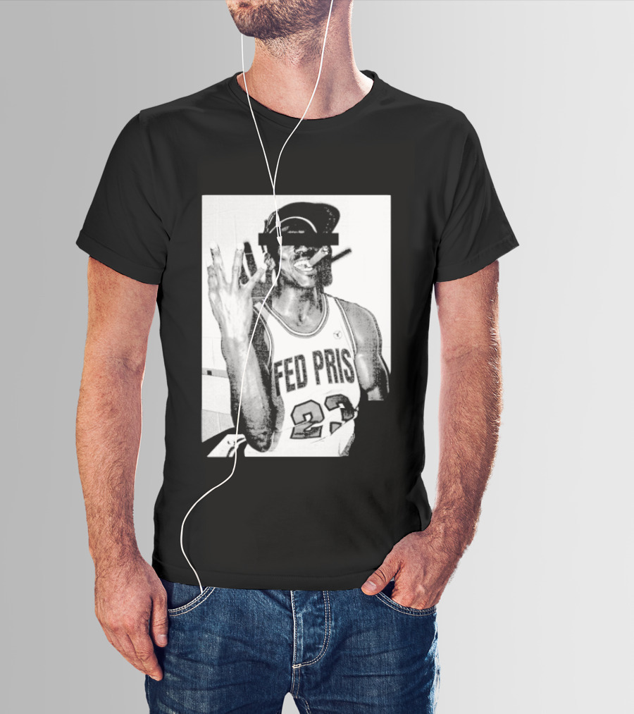 Greg Puciato Fed Pris 23 Censored Basketball Icon Cigarette T-Shirt