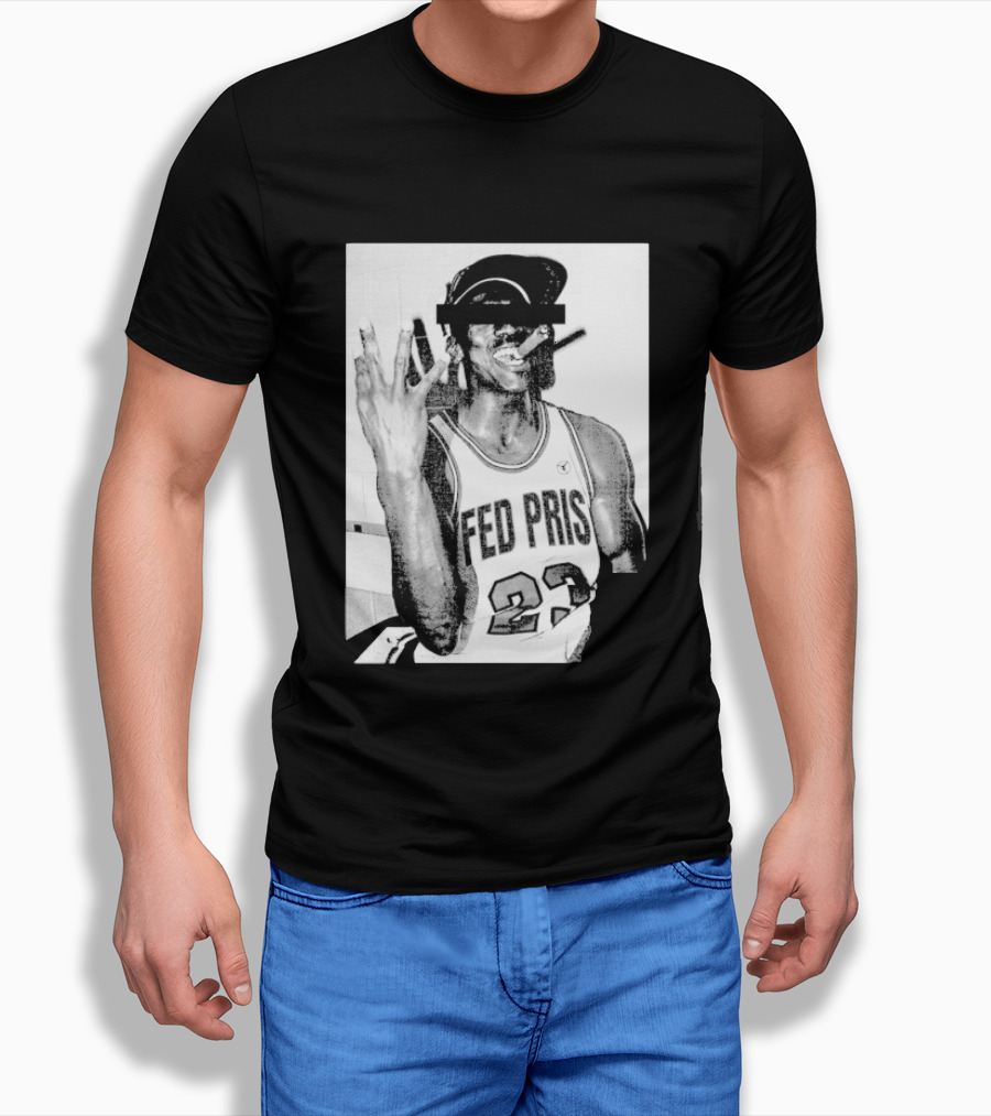 Greg Puciato Fed Pris 23 Censored Basketball Icon Cigarette T-Shirt
