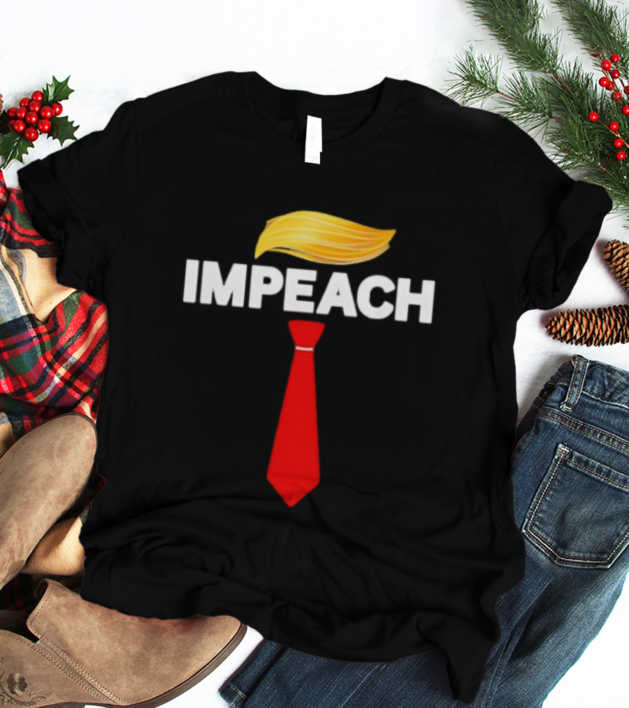 Impeach Trump Protest Red Tie And Hair T-Shirt
