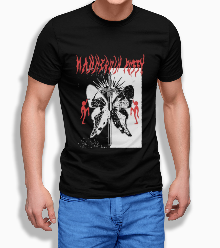 Mannequin Pussy Butterfly Gothic Aesthetic With Dancing Figures T-Shirt