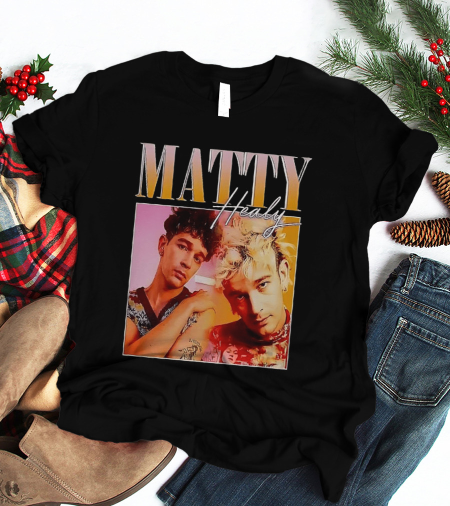 Matty Healy Retro Portrait Duo With Signature T-Shirt