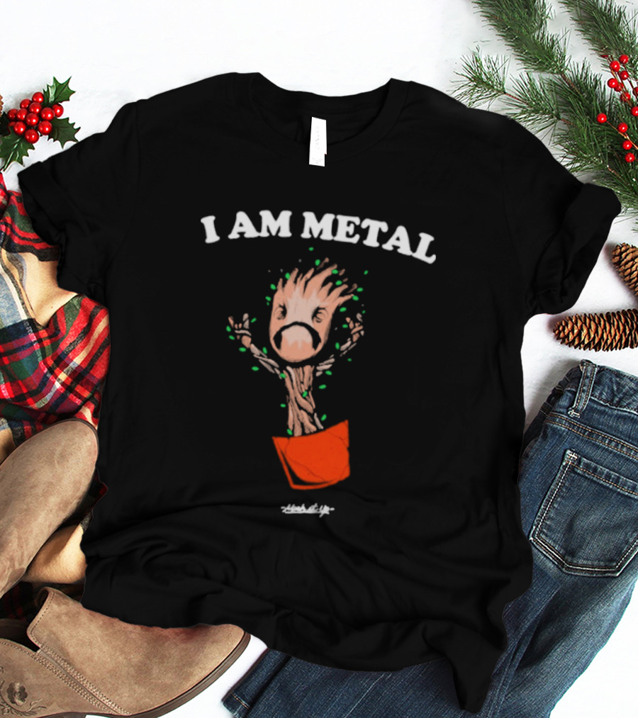 I Am Metal Mosh It Up Dancing Potted T-Shirt