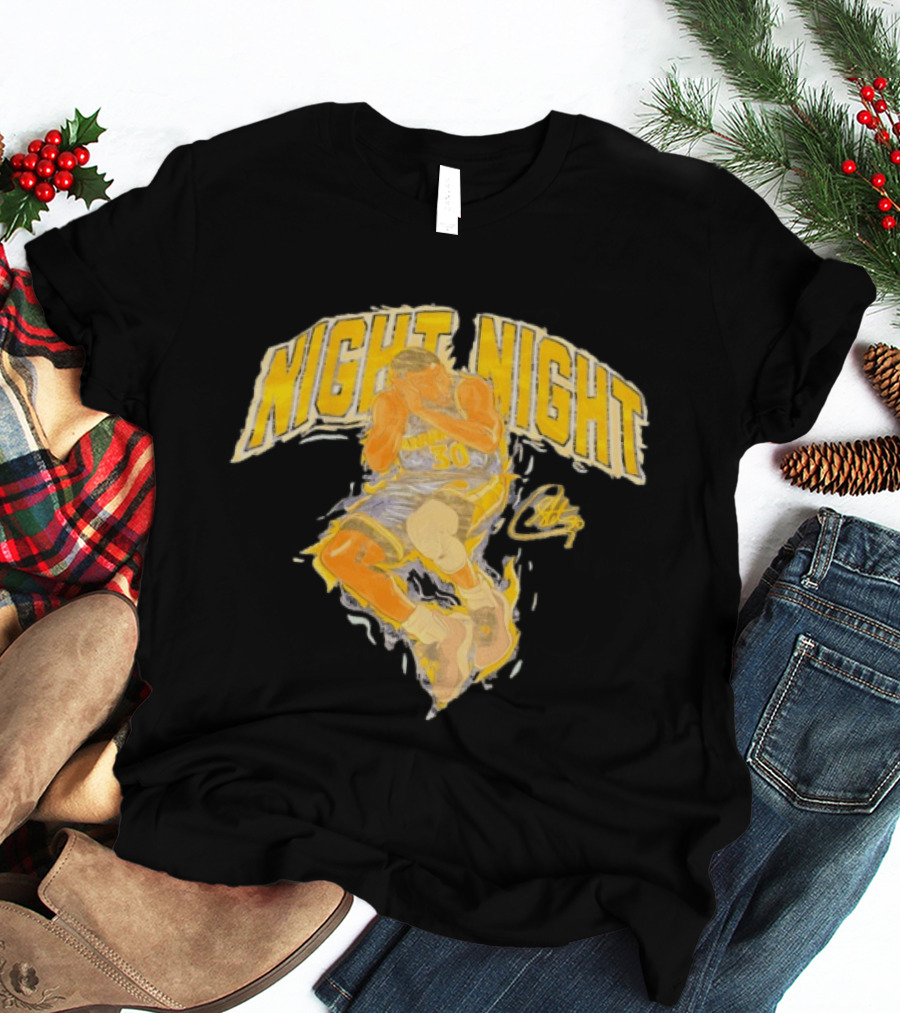 Stephen Curry Night Night Golden State Basketball 30 T-Shirt