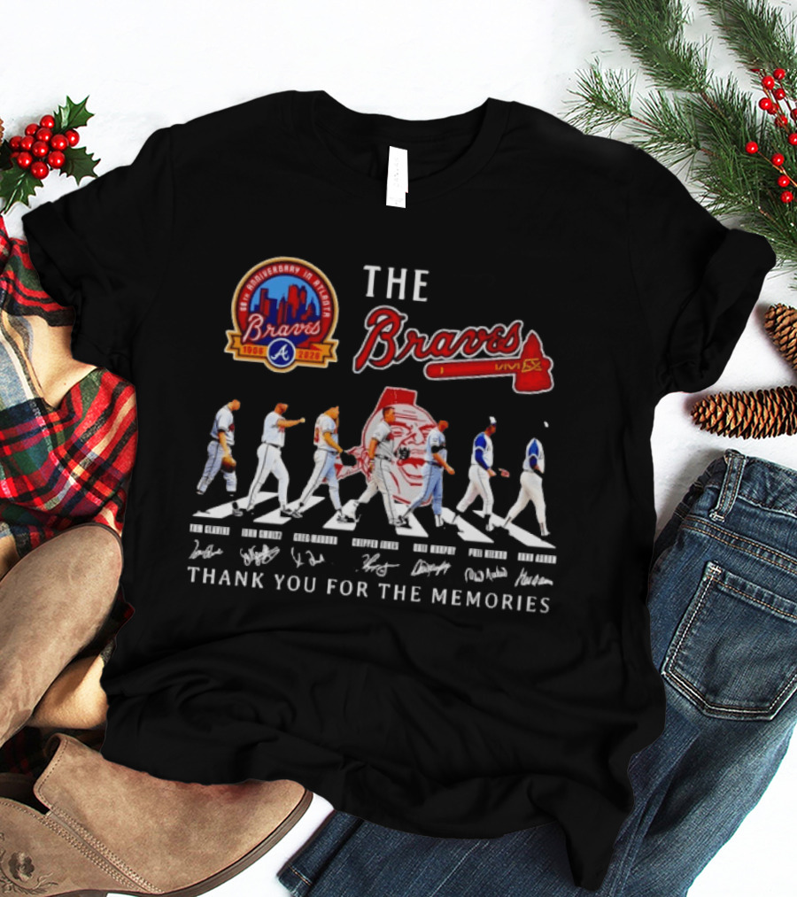 The Braves Abbey Road 1966 2026 Anniversary Thank You For The Memories Signatures T-Shirt