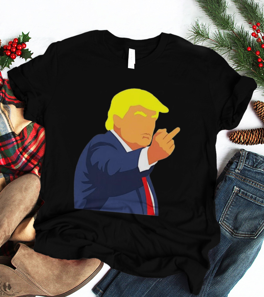 Trump Golden Leader One Finger Salute Iconic Gesture T-Shirt
