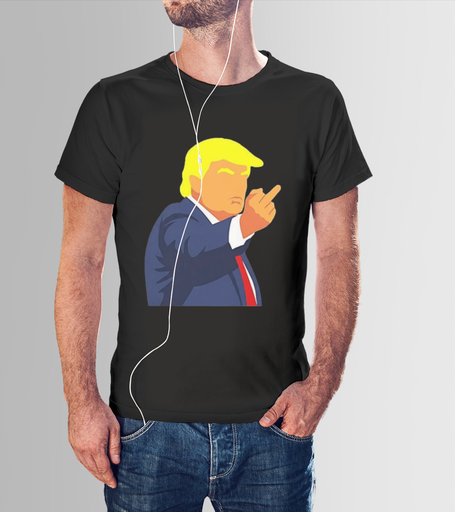 Trump Golden Leader One Finger Salute Iconic Gesture T-Shirt