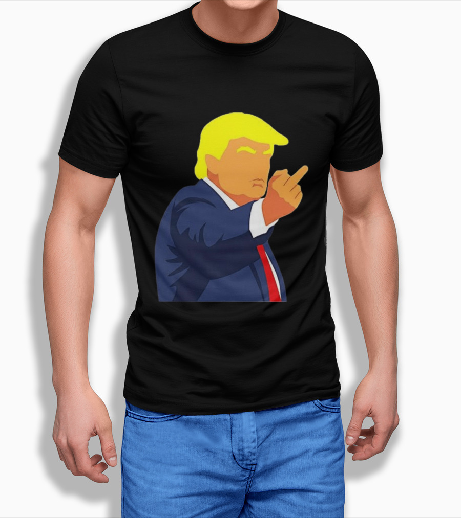 Trump Golden Leader One Finger Salute Iconic Gesture T-Shirt