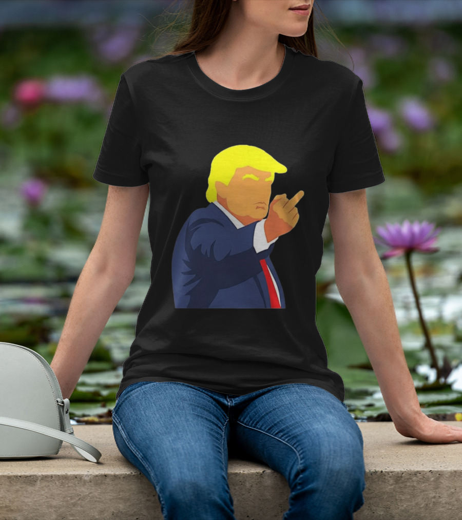Trump Golden Leader One Finger Salute Iconic Gesture T-Shirt