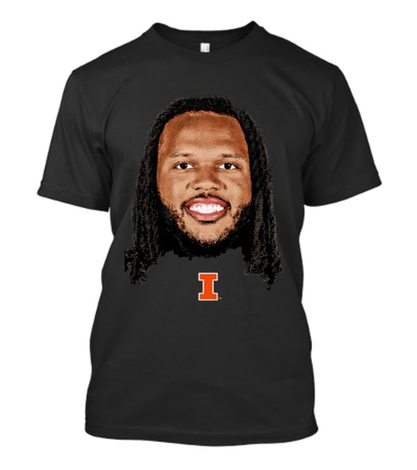 Ty Rodgers Illinois Fighting Illini Big Head I T-Shirt