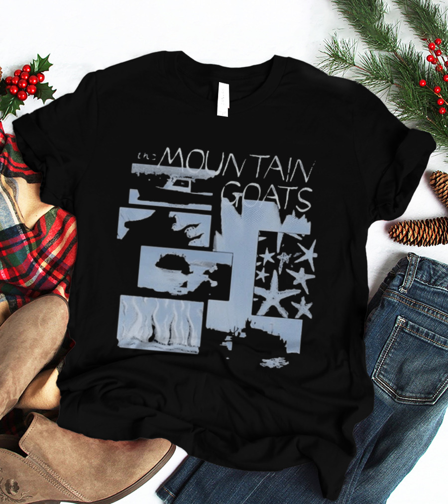 The Mountain Goats Denim Stars And Waves Collage T-Shirt
