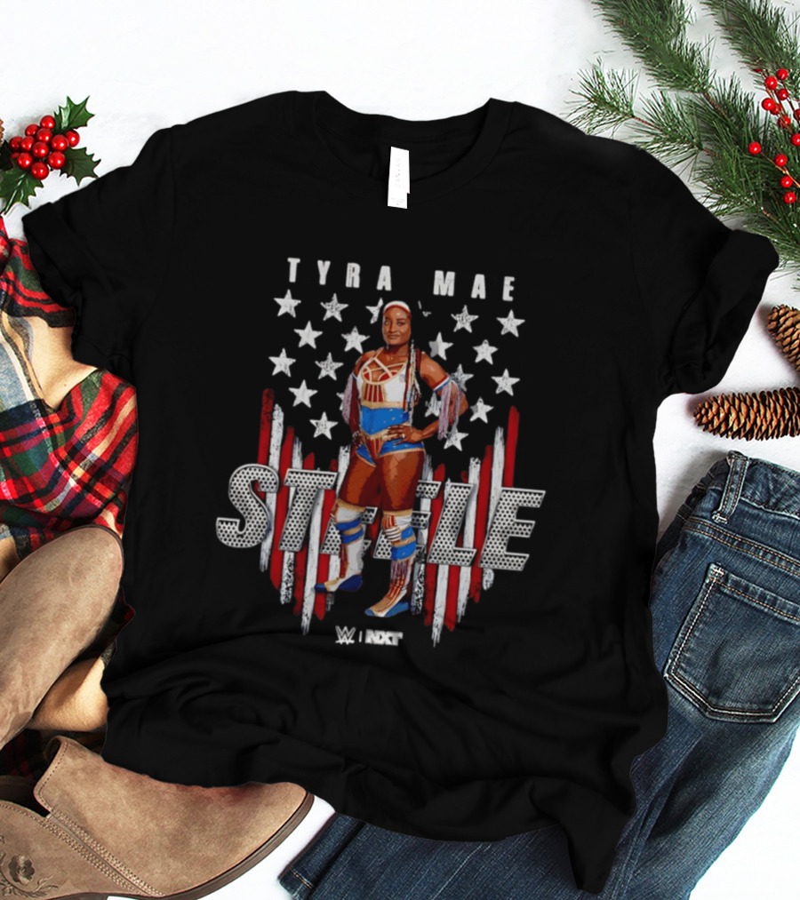 Tyra Mae Steele WWE NXT American Flag Stars T-Shirt