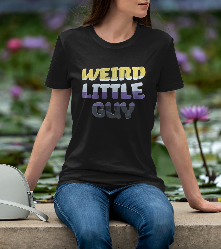 Weird Little Guy Yellow White Purple T-Shirt