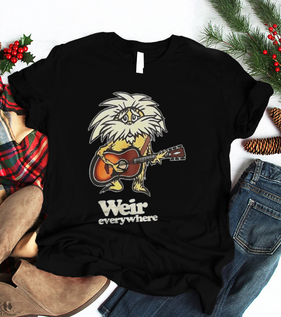 Weir Everywhere Cartoon Character Playing Guitar Grateful Dead T-Shirt