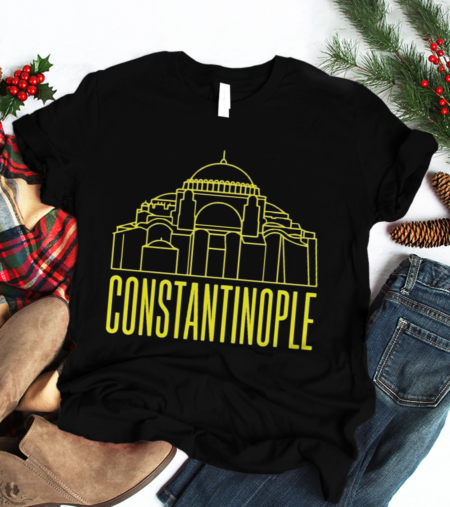 Constantinople Hagia Sofia Ancient Architecture Line T-Shirt