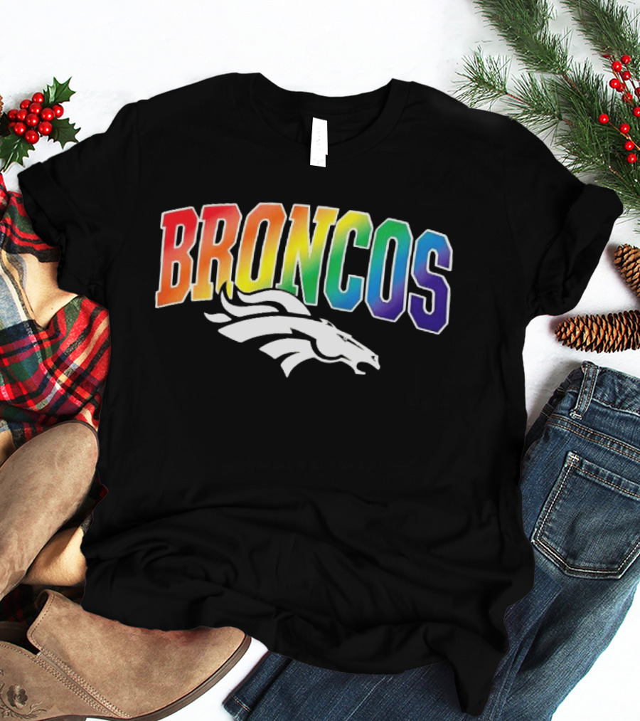 Broncos Rainbow Pride Denver LGBT Supporters T-Shirt