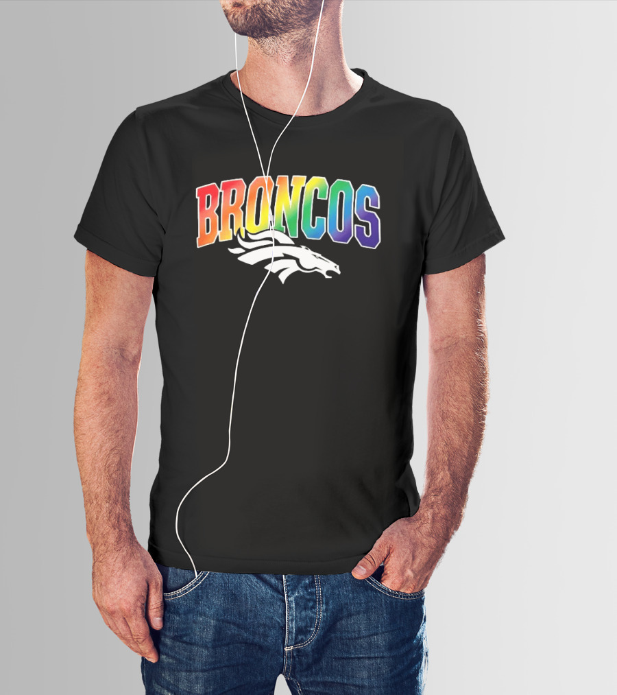 Broncos Rainbow Pride Denver LGBT Supporters T-Shirt