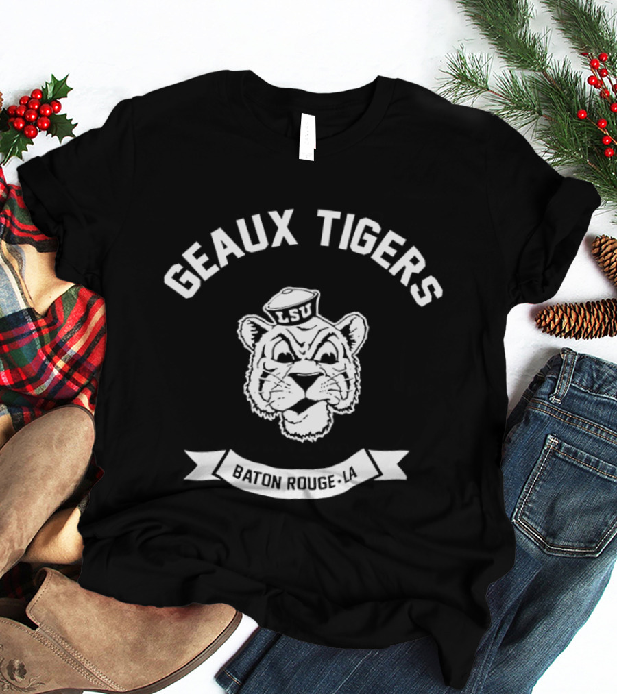 Geaux Tigers LSU Baton Rouge LA Tiger Head T-Shirt