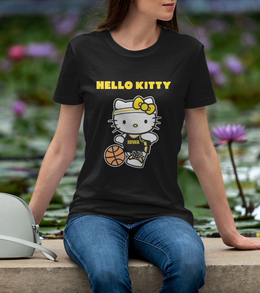 Hello Kitty Iowa Basketball Team Collaboration T-Shirt