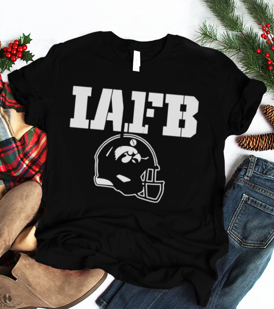 Iowa Hawkeye IAFB Helmet Football Gear T-Shirt