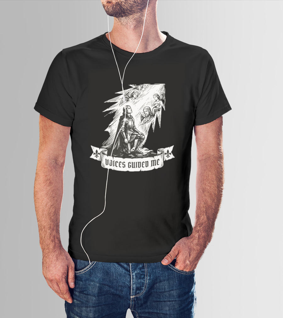 Voices Guided Me Joan Of Arc Christian Iconography T-Shirt