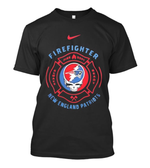 Nike Firefighter New England Patriots Grateful Dead T-Shirt