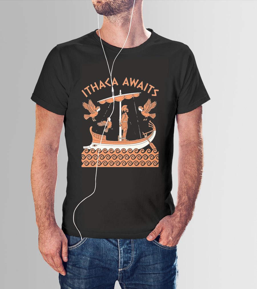 Ithaca Awaits Ancient Odyssey Journey Mythology T-Shirt