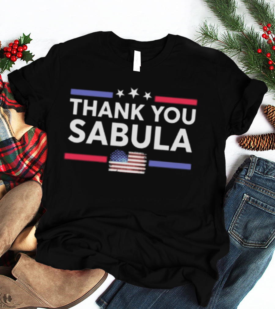 Thank You Sabula American Flag Stars T-Shirt