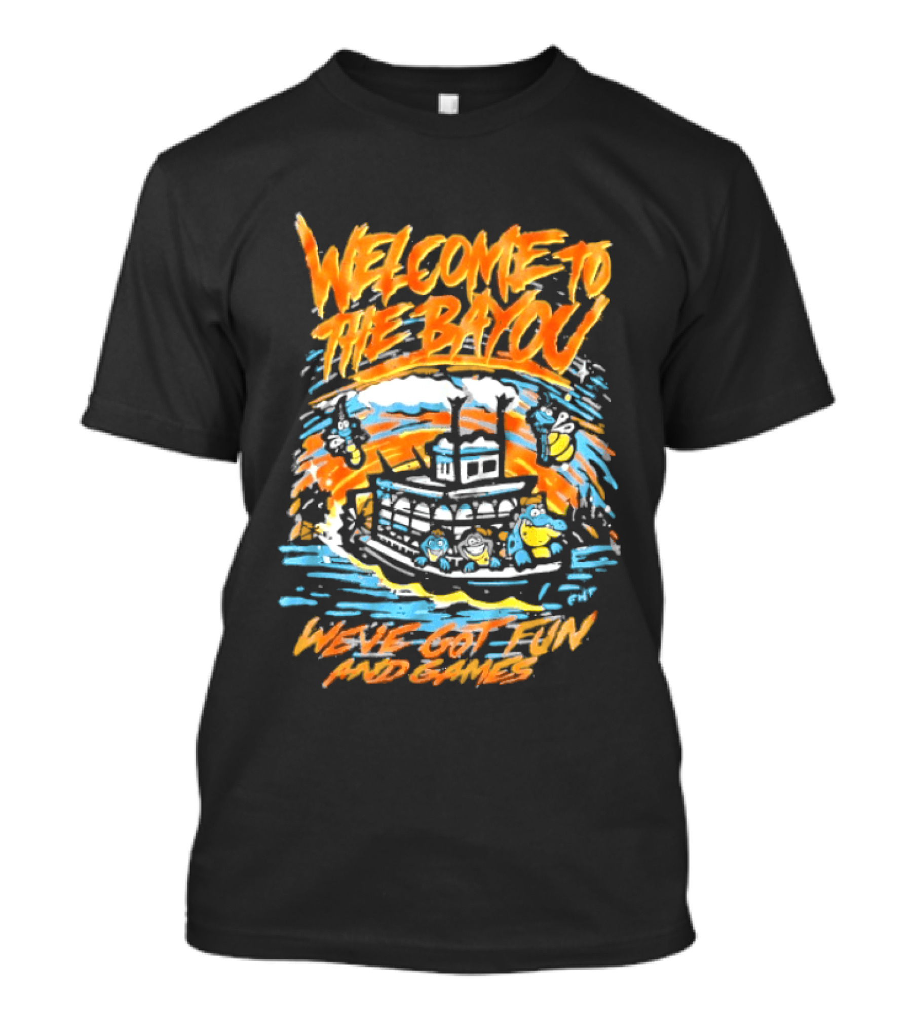 Welcome To The Bayou Riverboat Fun And Games Adventure T-Shirt