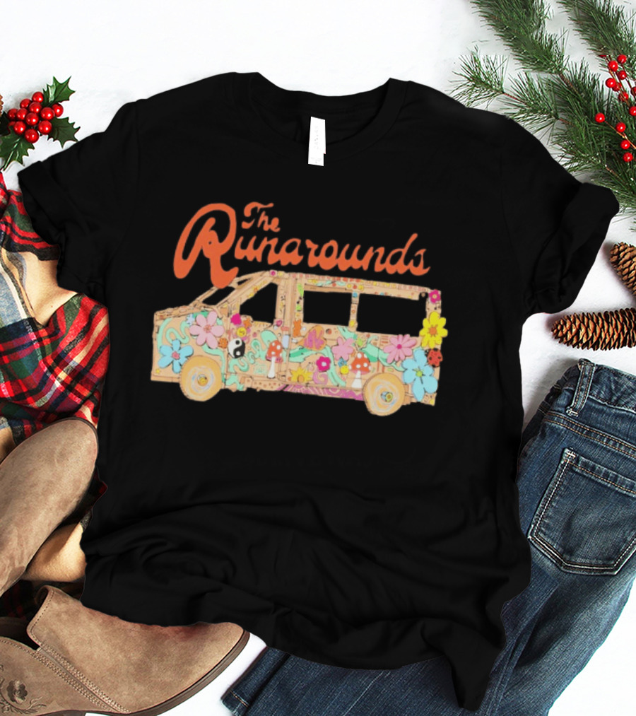 The Runarounds Minivan Flower Power Retro Psychedelic T-Shirt