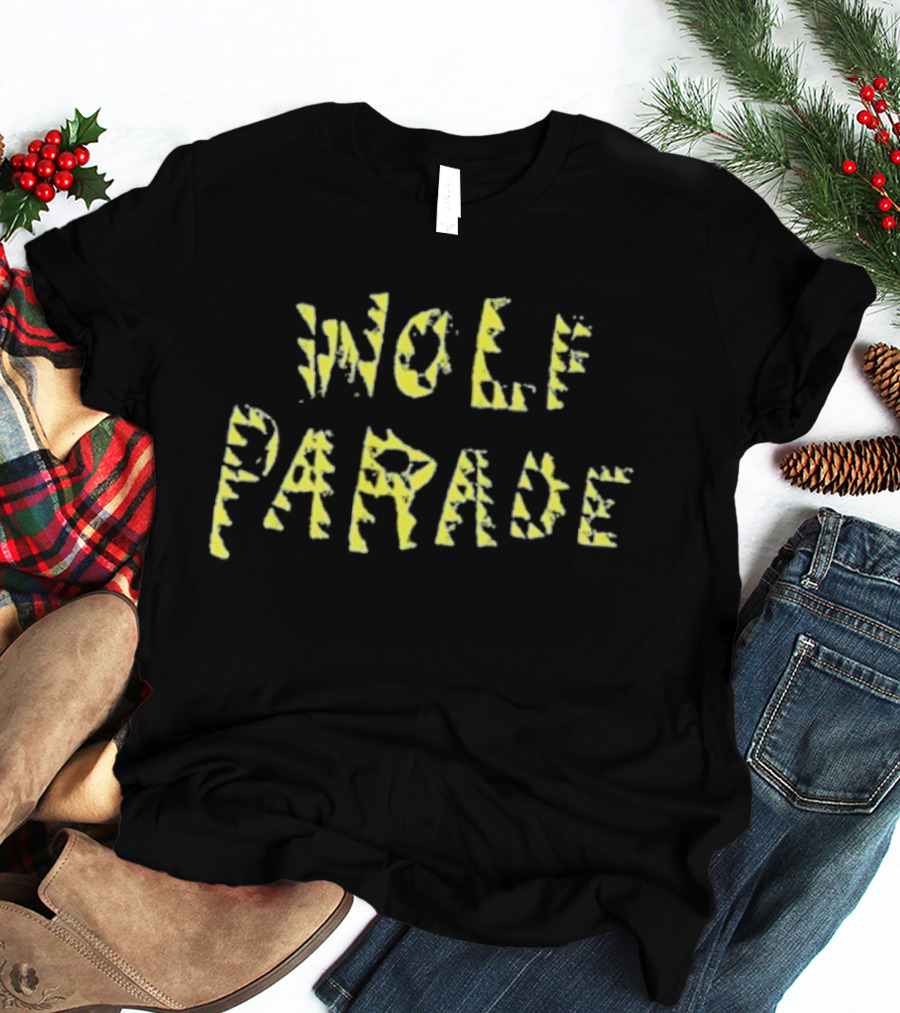 Wolf Parade Typeface Reissue Yellow Jagged Lettering T-Shirt