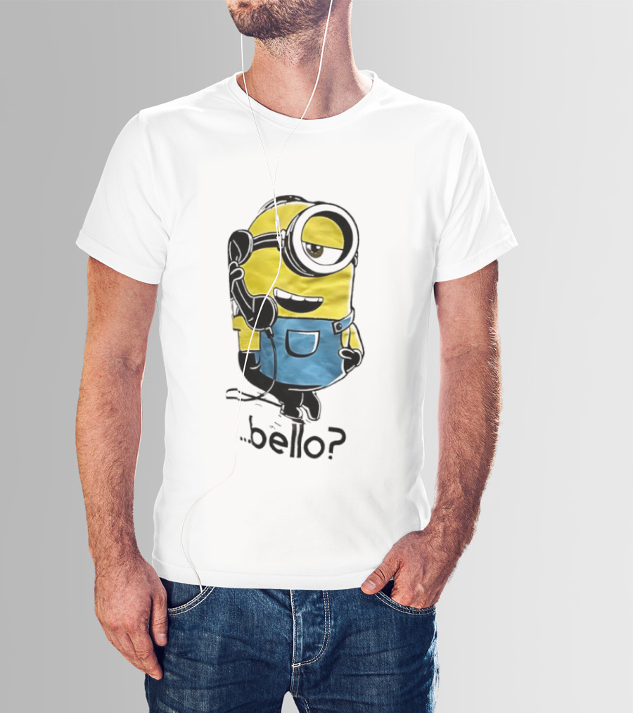 Despicable Me Minions Bello Yellow Character With Blue Overalls T-Shirt