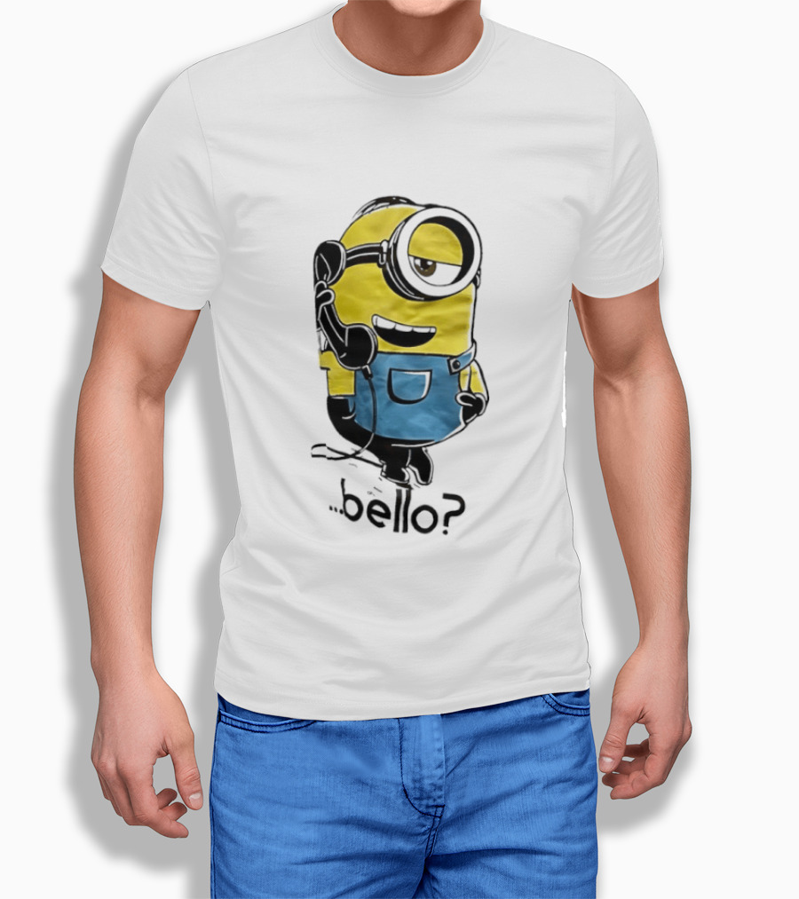 Despicable Me Minions Bello Yellow Character With Blue Overalls T-Shirt