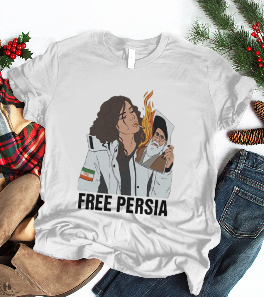 Free Persia Woman Life Freedom Burning Photograph T-Shirt