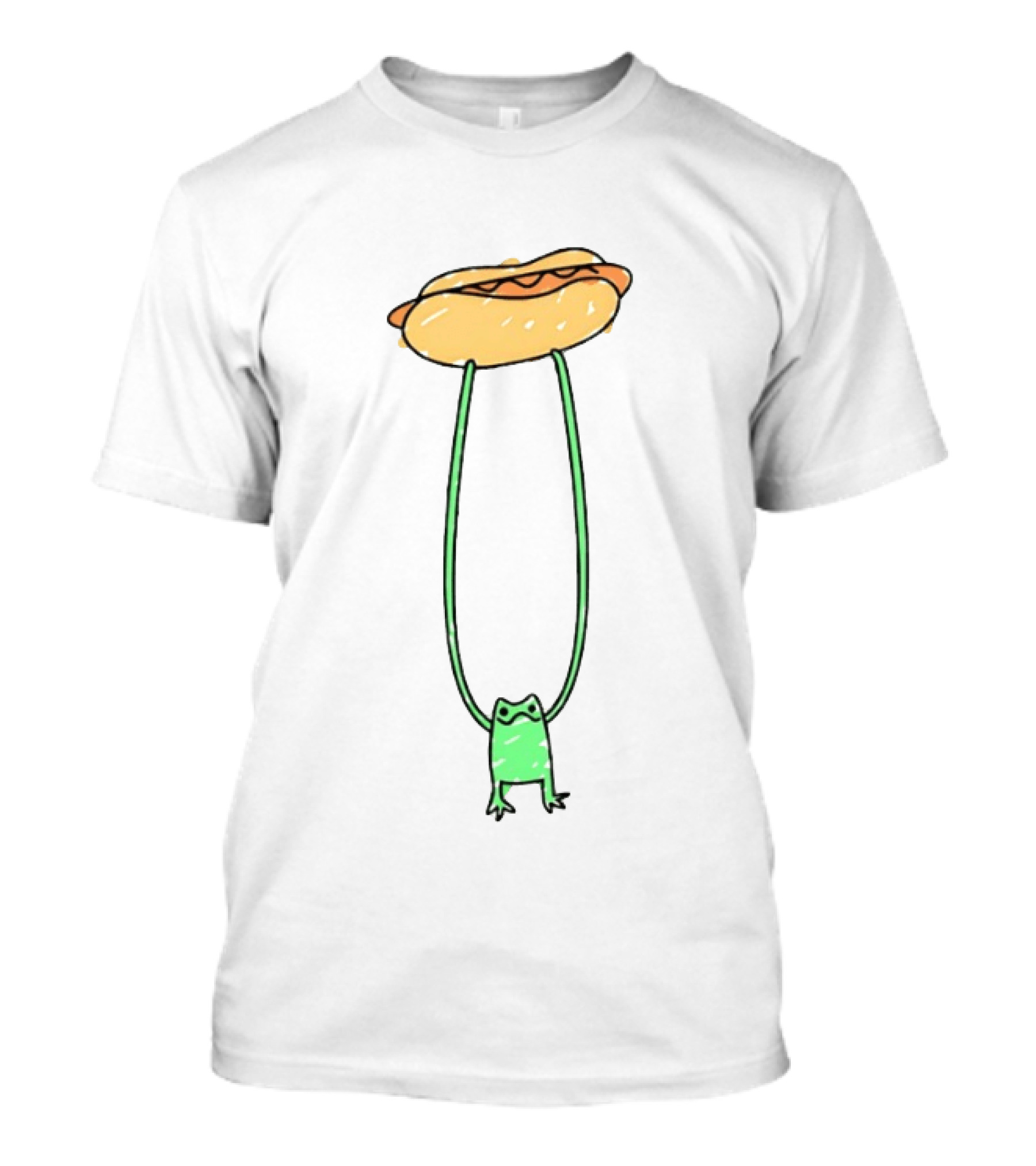 Hot Dog Frog Long Legged Humor Quirky T-Shirt