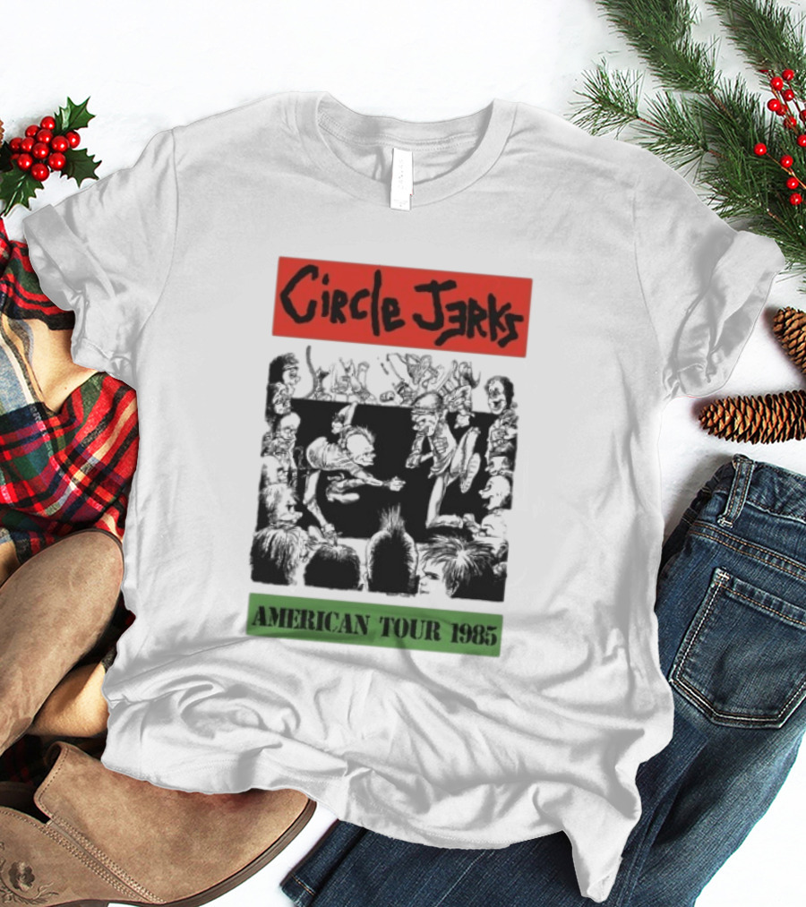 Circle Jerks American Tour 1985 Punk Concert T-Shirt