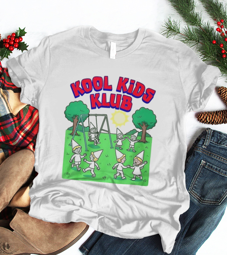 Kool Kids Klub Cartoon Playground Sun Swinging Scene T-Shirt