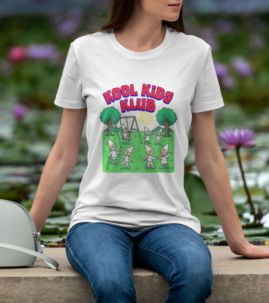 Kool Kids Klub Cartoon Playground Sun Swinging Scene T-Shirt