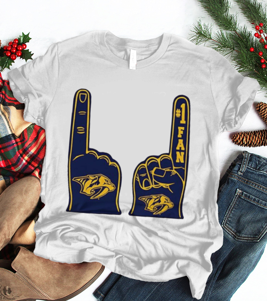 Nashville Predators #1 Fan Foam Finger T-Shirt