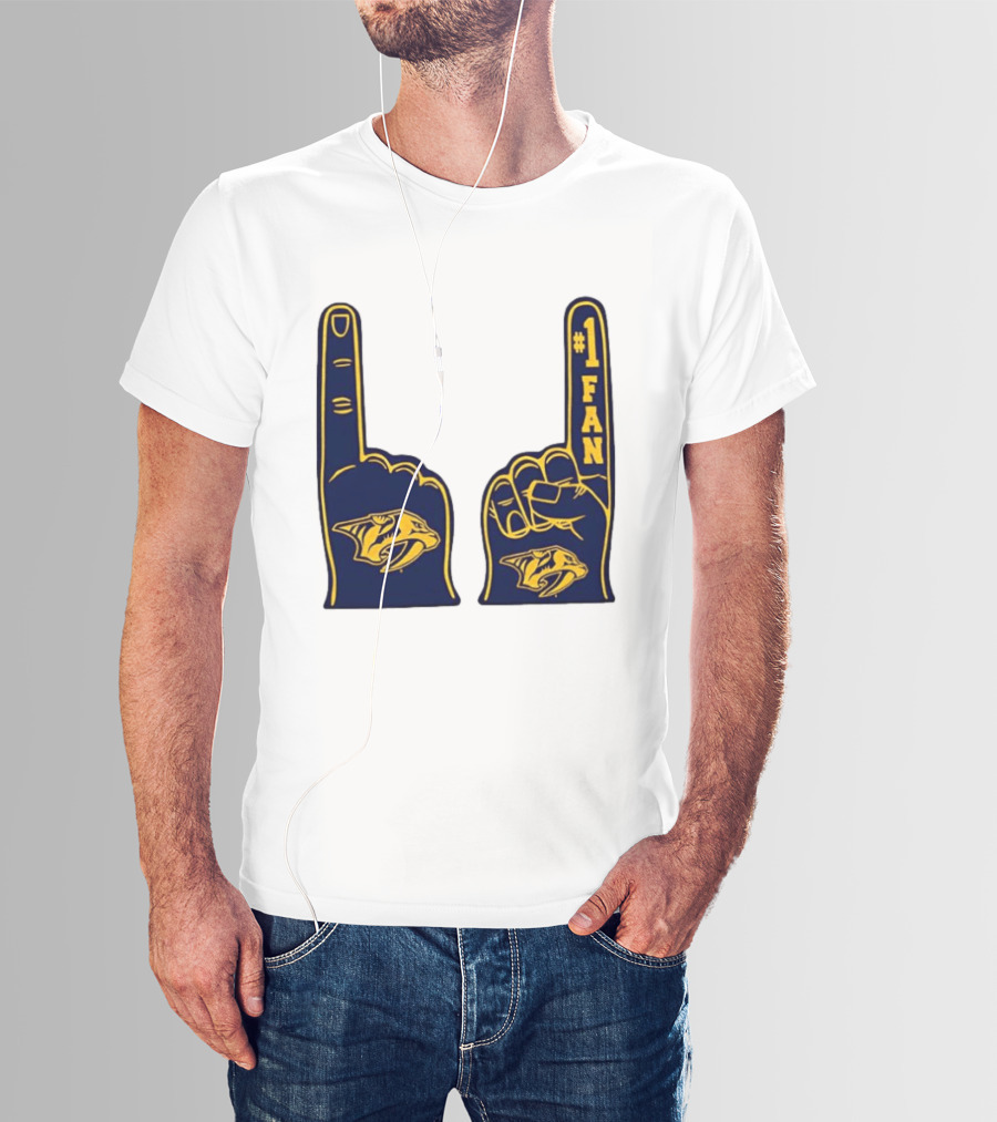 Nashville Predators #1 Fan Foam Finger T-Shirt